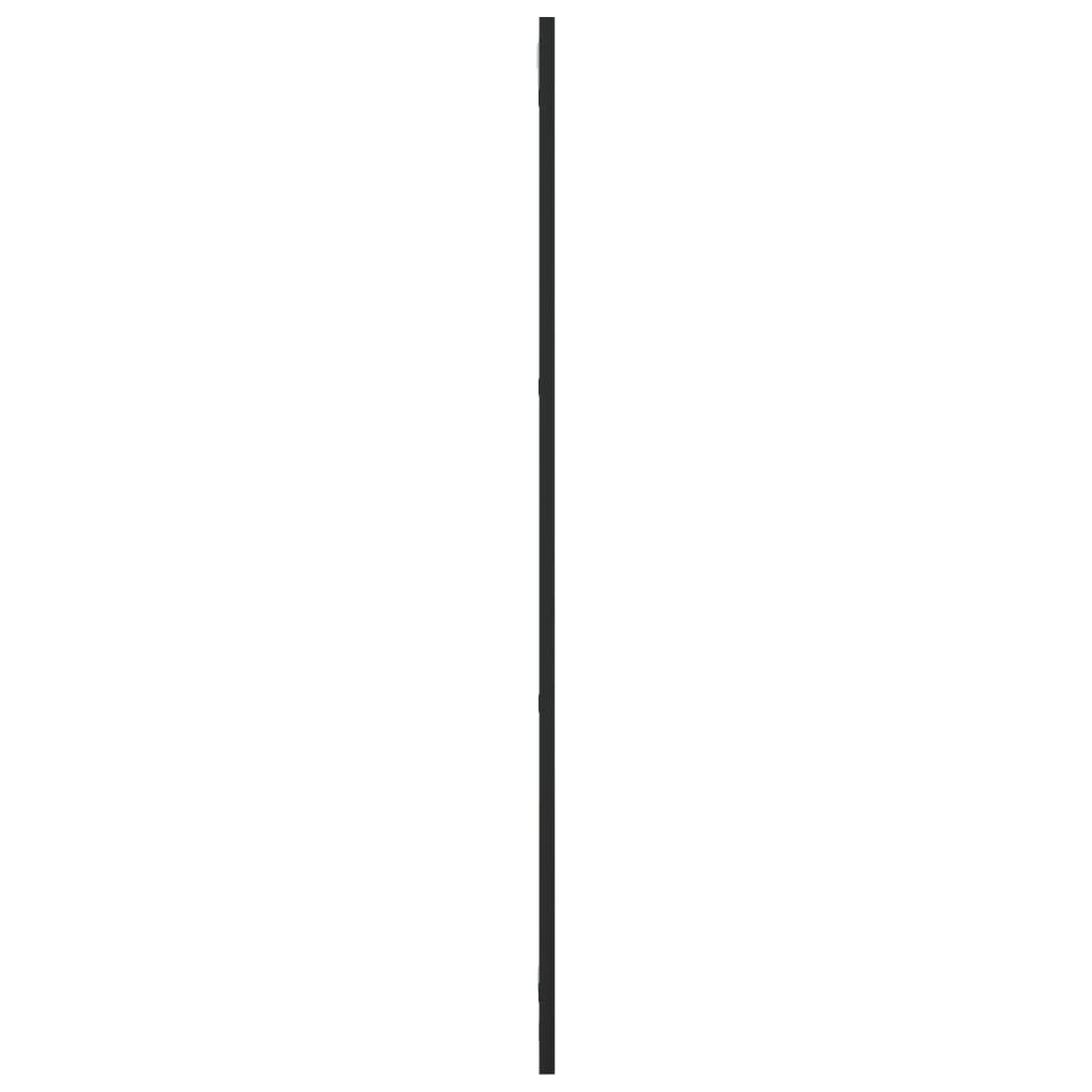 vidaXL Lustro ścienne, czarne, 30x100 cm, prostokątne, żelazo