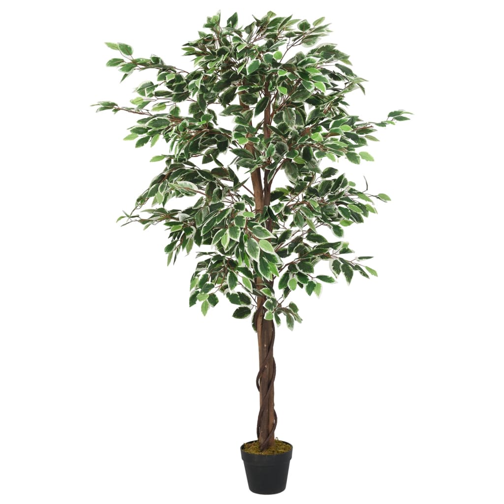 vidaXL Sztuczny fikus, 1260 liści, 200 cm, zielony