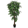 vidaXL Sztuczne drzewko mango, 450 liści, 120 cm, zielone