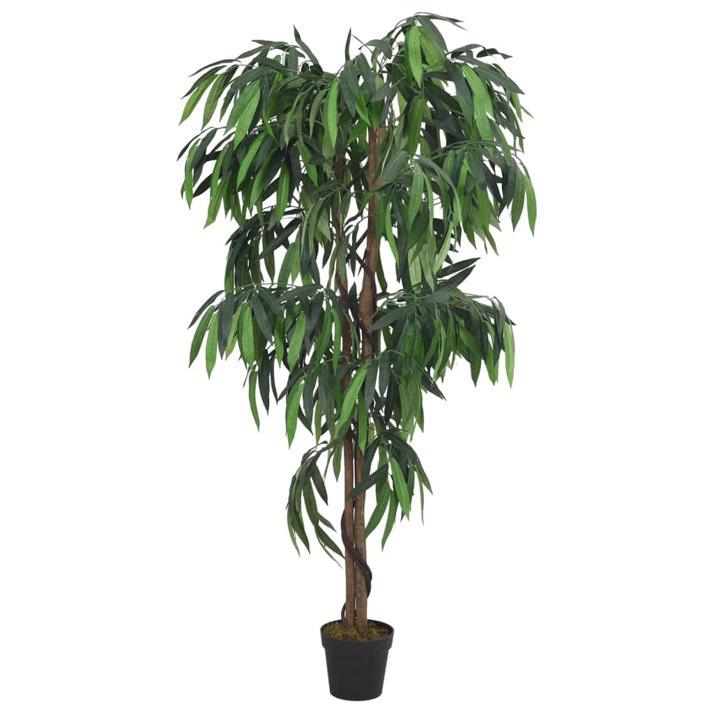 vidaXL Sztuczne drzewko mango, 450 liści, 120 cm, zielone