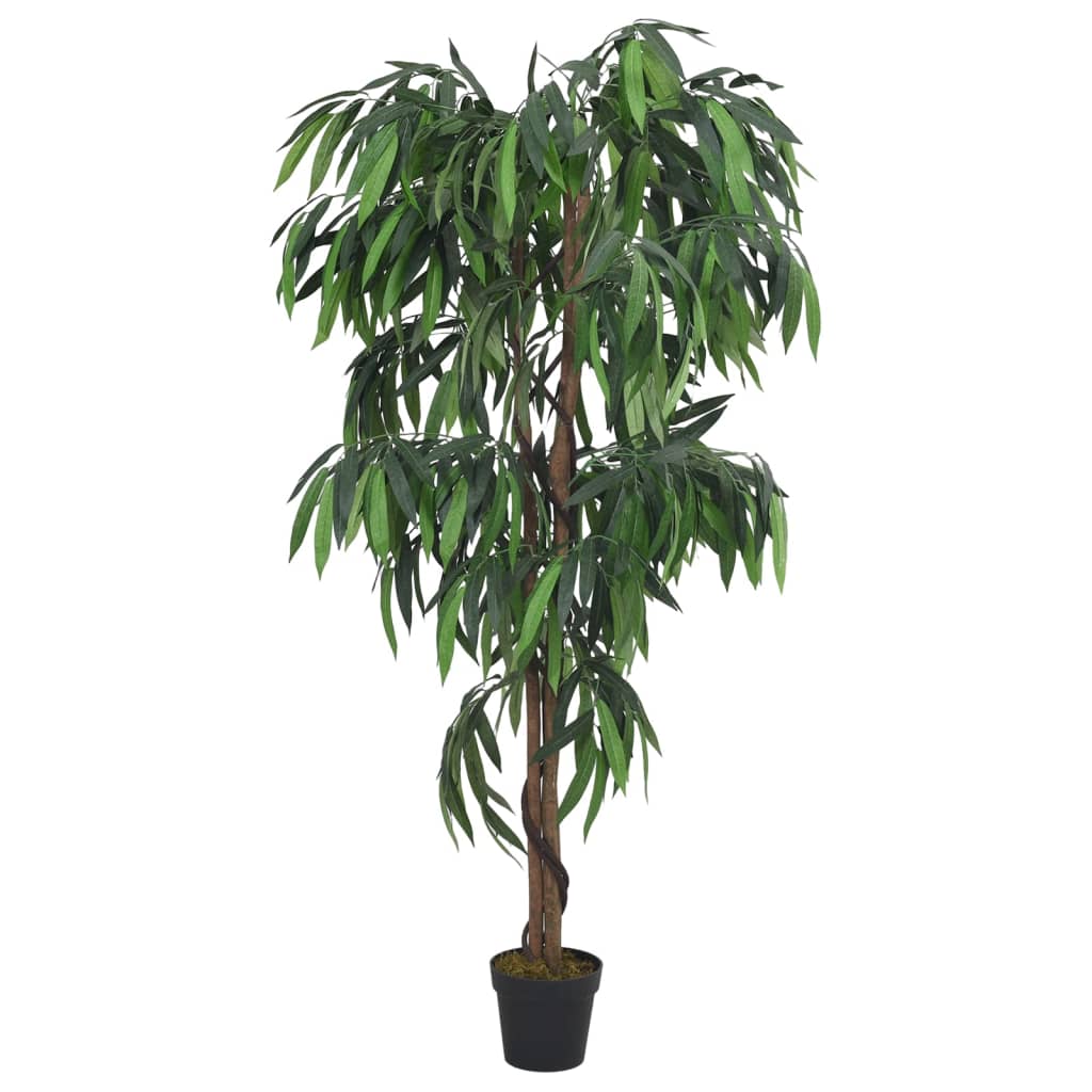 vidaXL Sztuczne drzewko mango, 1050 liści, 200 cm, zielone