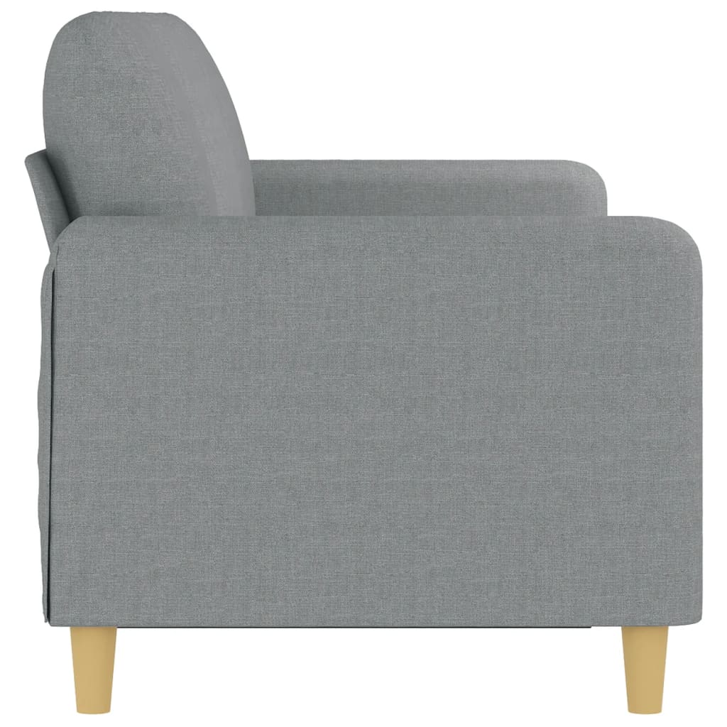 vidaXL Sofa 3-osobowa, jasnoszara, 180 cm, tapicerowana tkaniną