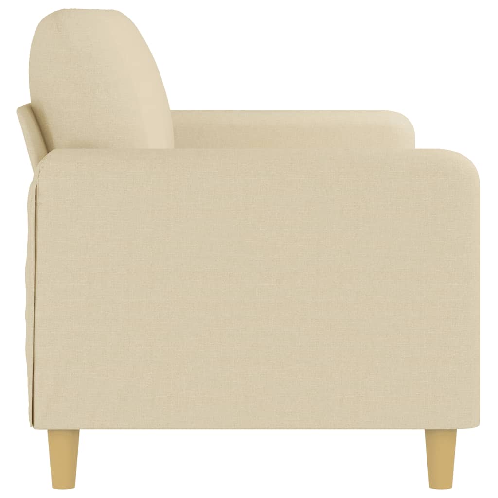 vidaXL 3-osobowa sofa, kremowa, 180 cm, tapicerowana tkaniną