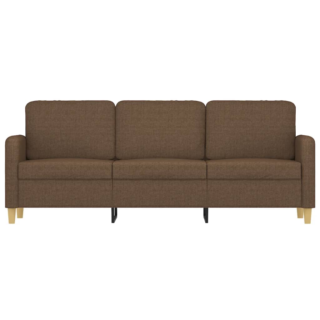 vidaXL Sofa 3-osobowa, brązowa, 180 cm, tapicerowana tkaniną