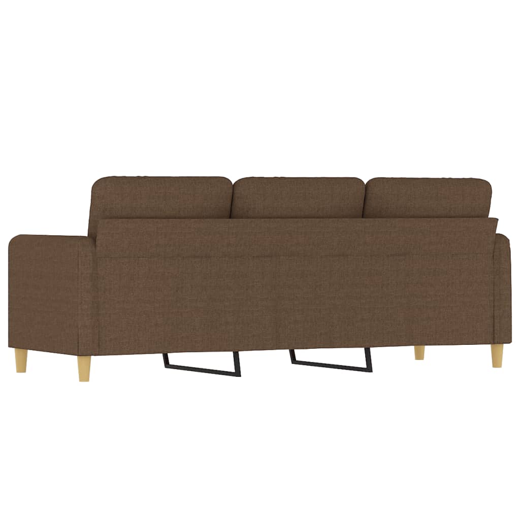 vidaXL Sofa 3-osobowa, brązowa, 180 cm, tapicerowana tkaniną