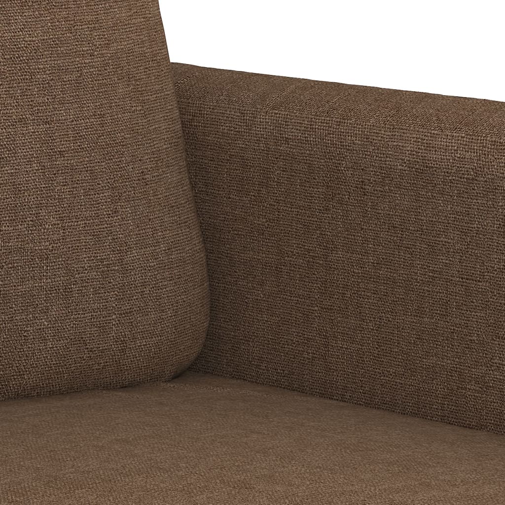 vidaXL Sofa 3-osobowa, brązowa, 180 cm, tapicerowana tkaniną