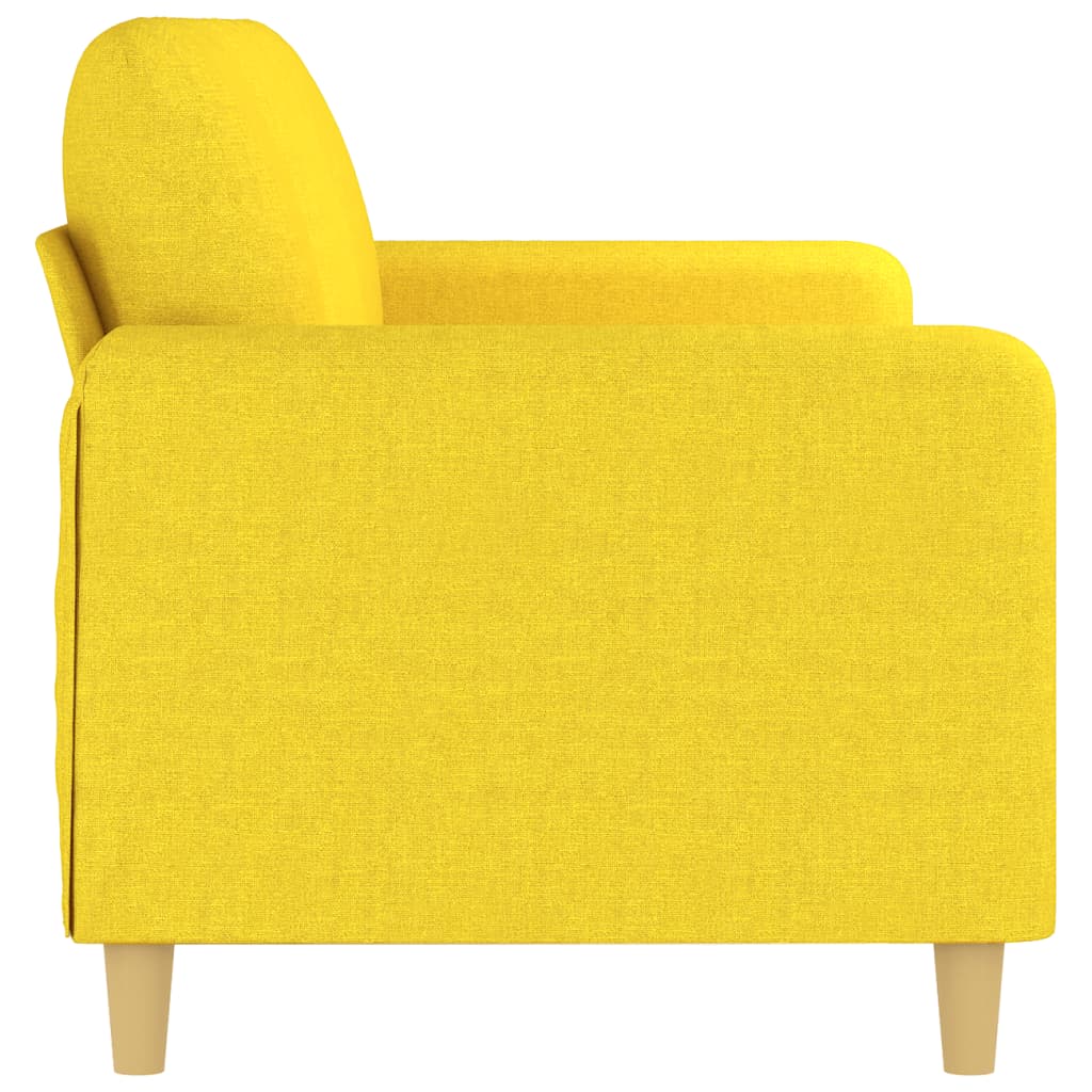 vidaXL Sofa 3-osobowa, jasnożółta, 180 cm, tapicerowana tkaniną