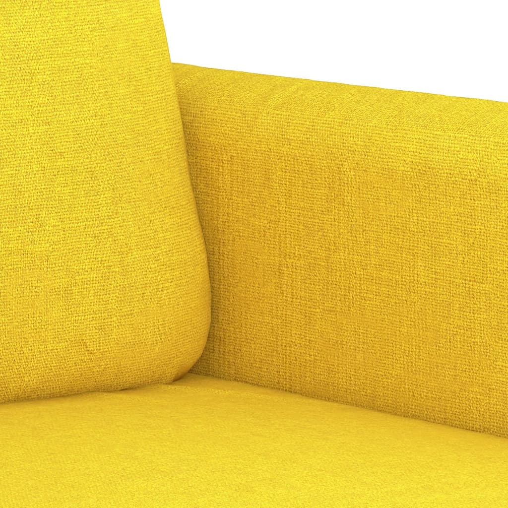 vidaXL Sofa 3-osobowa, jasnożółta, 180 cm, tapicerowana tkaniną