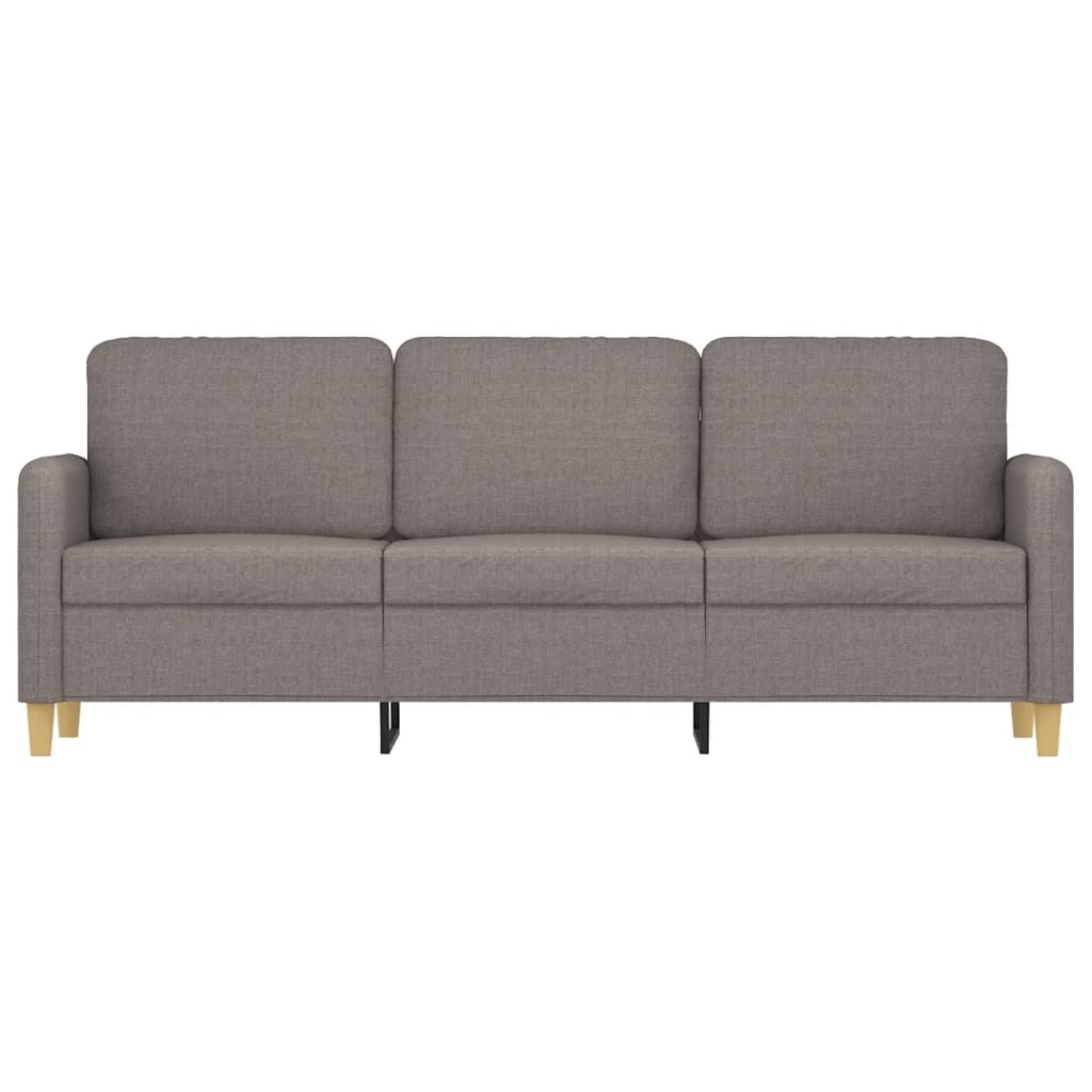 vidaXL Sofa 3-osobowa, kolor taupe, 180 cm, tapicerowana tkaniną