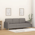 vidaXL Sofa 3-osobowa, kolor taupe, 180 cm, tapicerowana tkaniną