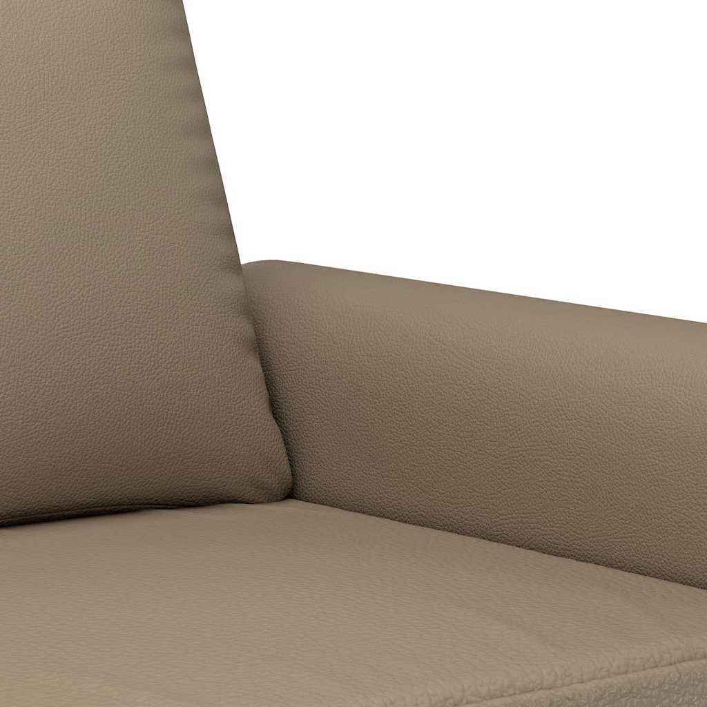 vidaXL Fotel, kolor cappuccino, 60 cm, obity sztuczną skórą