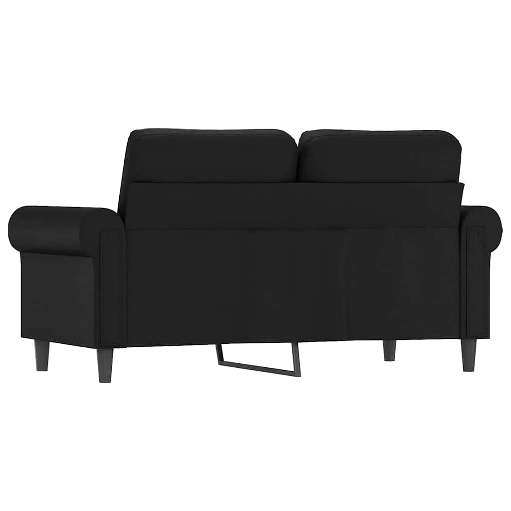 vidaXL 2-osobowa sofa, czarna, 120 cm, sztuczna skóra