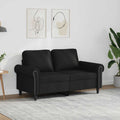 vidaXL 2-osobowa sofa, czarna, 120 cm, sztuczna skóra