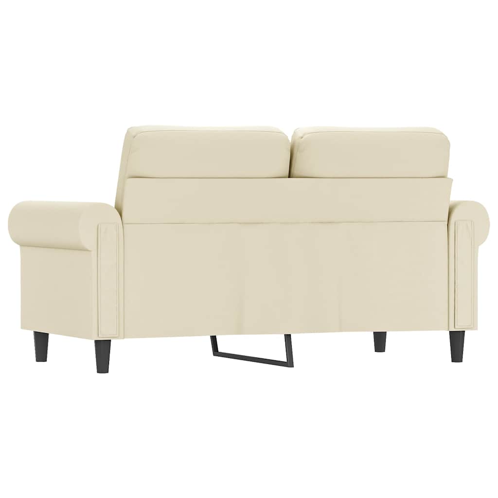 vidaXL 2-osobowa sofa, kremowy, 120 cm, sztuczna skóra