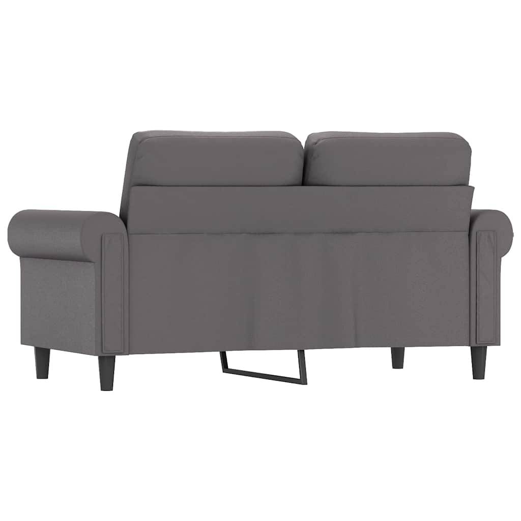 vidaXL 2-osobowa sofa, szary, 120 cm, sztuczna skóra