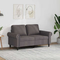 vidaXL 2-osobowa sofa, szary, 120 cm, sztuczna skóra