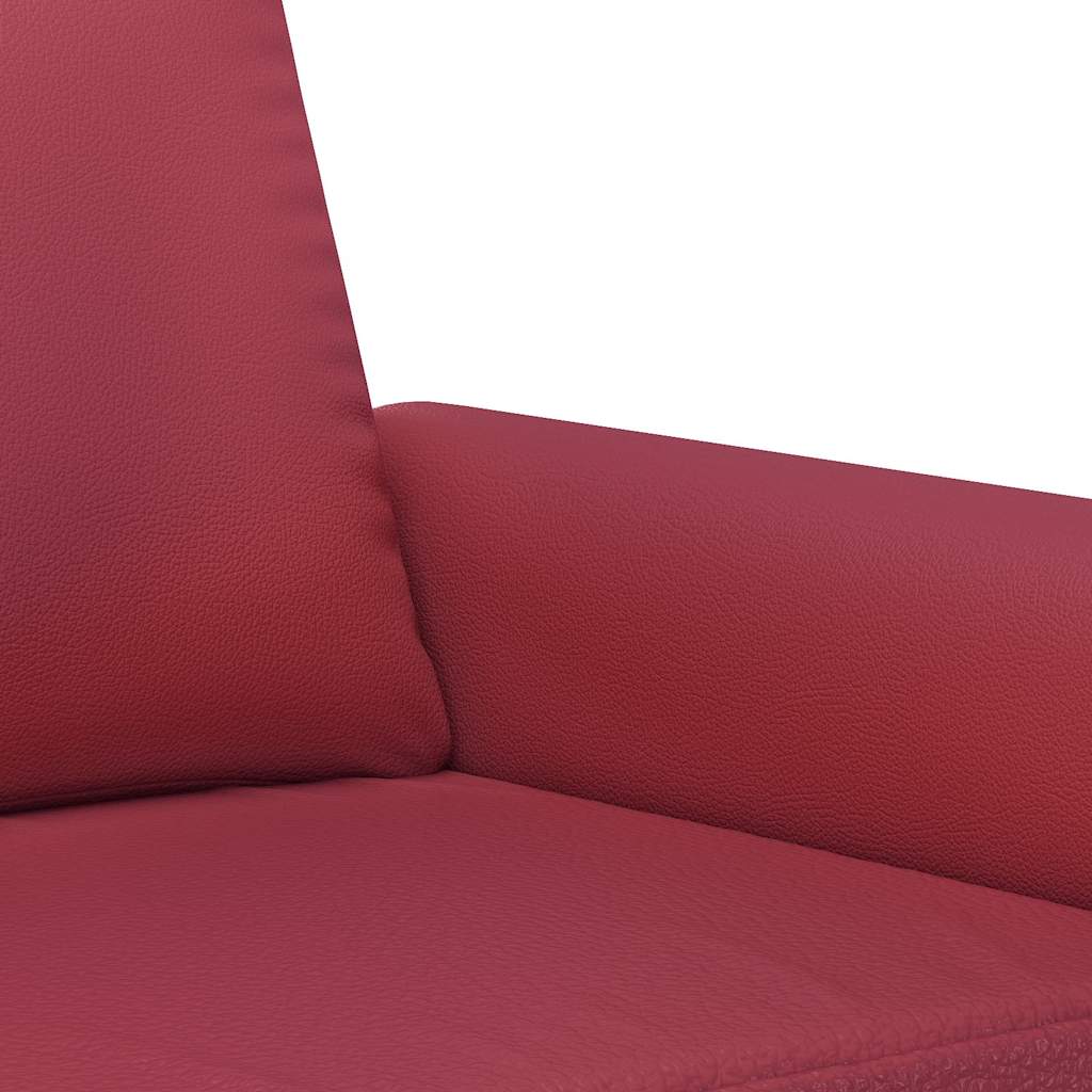 vidaXL 2-osobowa sofa, winna czerwień, 120 cm, sztuczna skóra