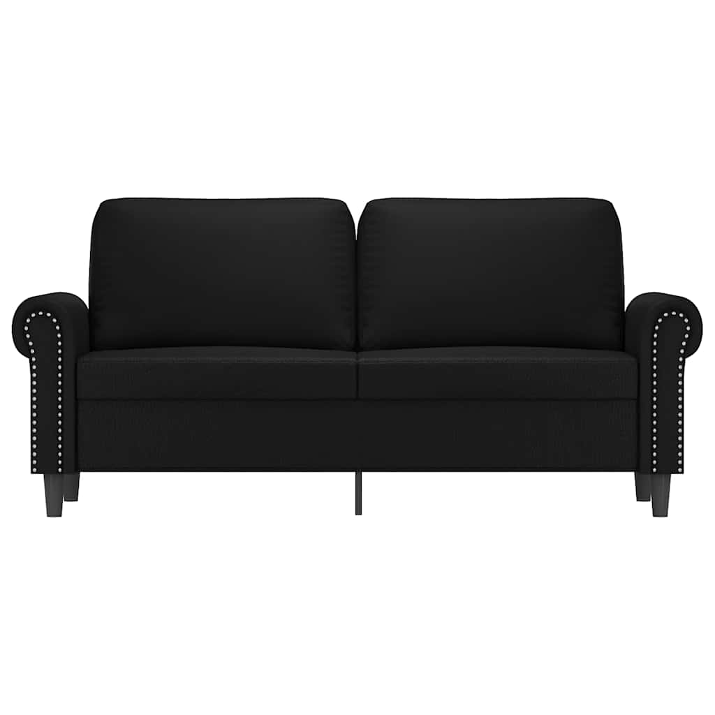 vidaXL 2-osobowa sofa, czarna, 140 cm, sztuczna skóra