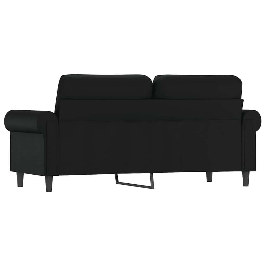 vidaXL 2-osobowa sofa, czarna, 140 cm, sztuczna skóra