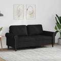 vidaXL 2-osobowa sofa, czarna, 140 cm, sztuczna skóra
