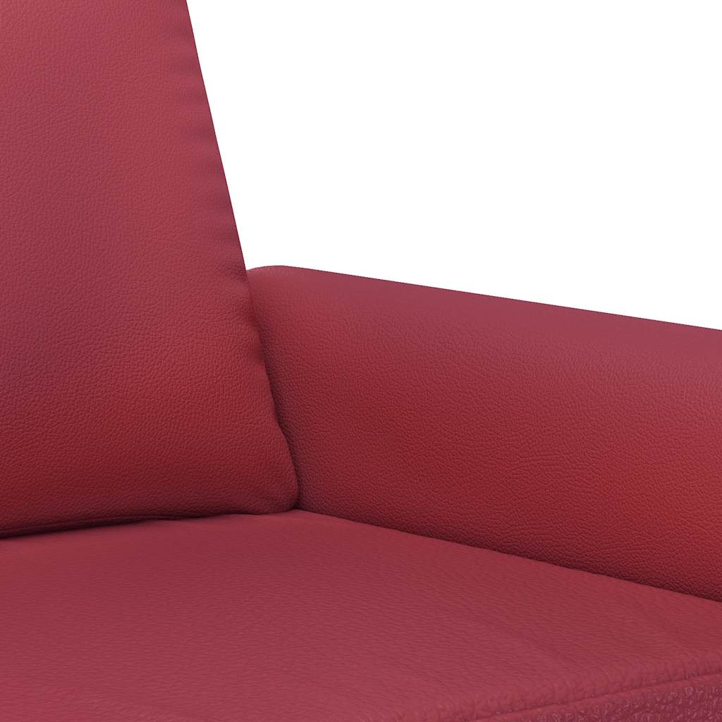vidaXL 2-osobowa sofa, winna czerwień, 140 cm, sztuczna skóra