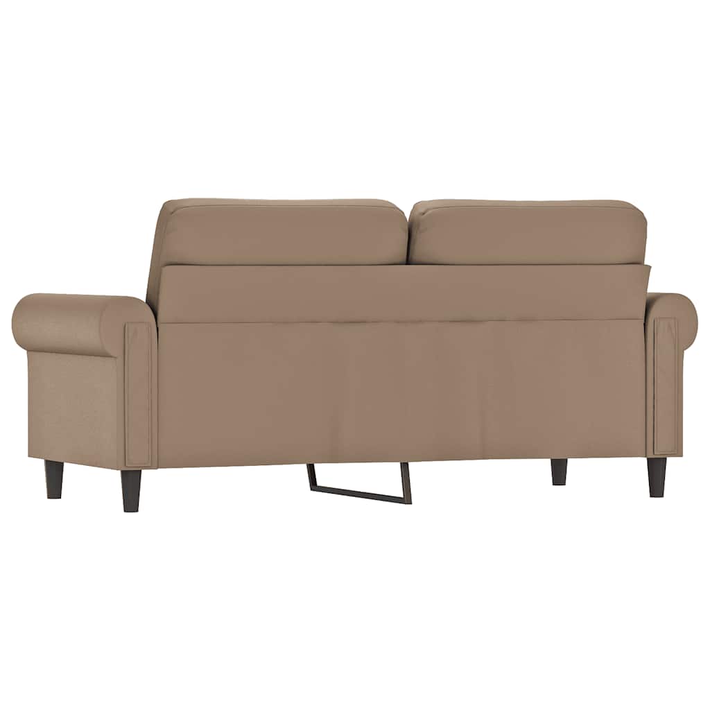 vidaXL 2-osobowa sofa, kolor cappuccino, 140 cm, sztuczna skóra
