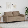 vidaXL 2-osobowa sofa, kolor cappuccino, 140 cm, sztuczna skóra
