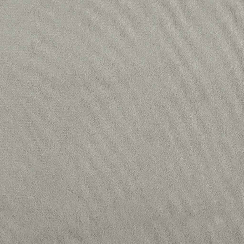 vidaXL Fotel, jasnoszary, 60 cm, obity aksamitem