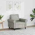 vidaXL Fotel, jasnoszary, 60 cm, obity aksamitem