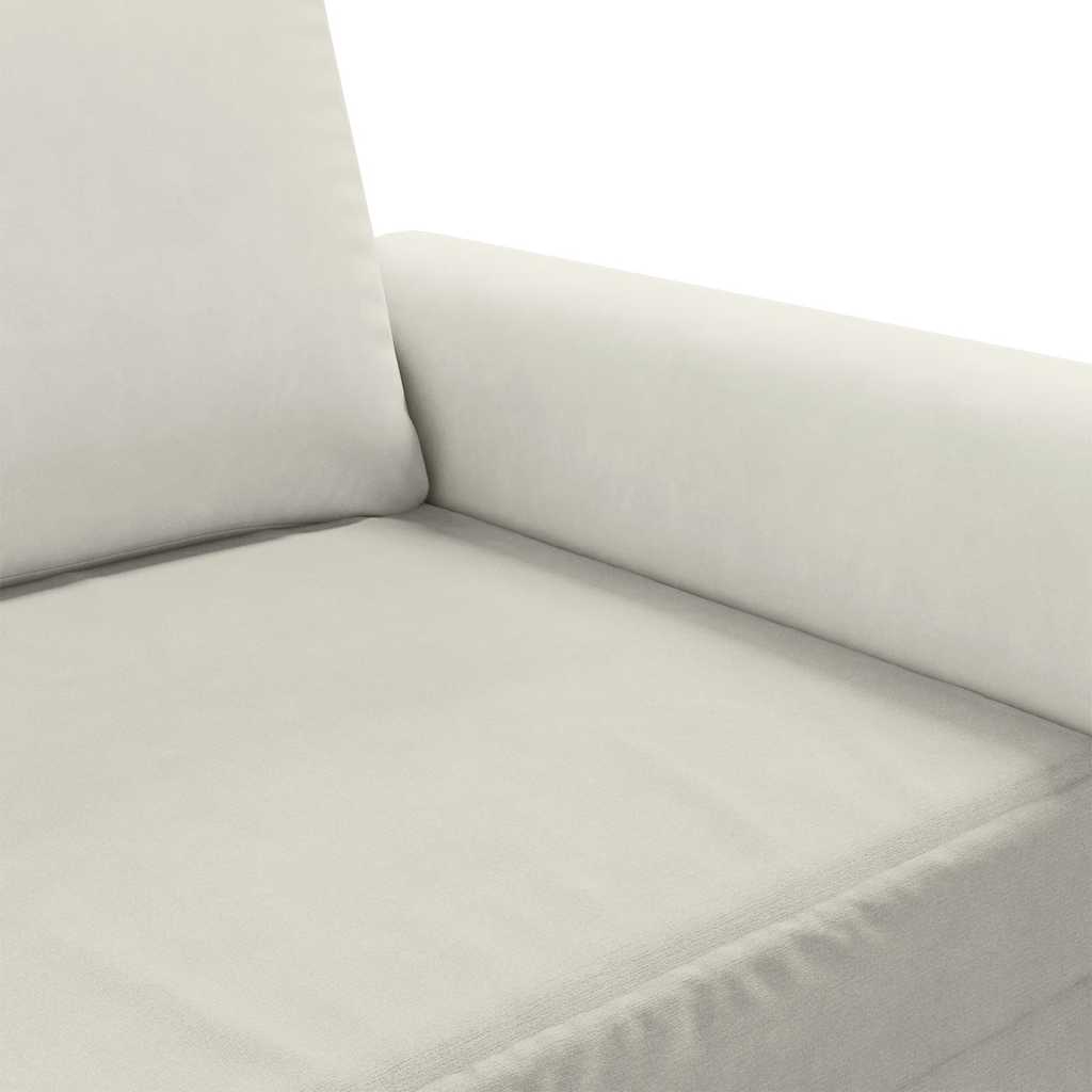 vidaXL Fotel, kremowy, 60 cm, obity aksamitem