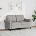 vidaXL Sofa 2-osobowa, jasnoszara, 120 cm, tapicerowana aksamitem