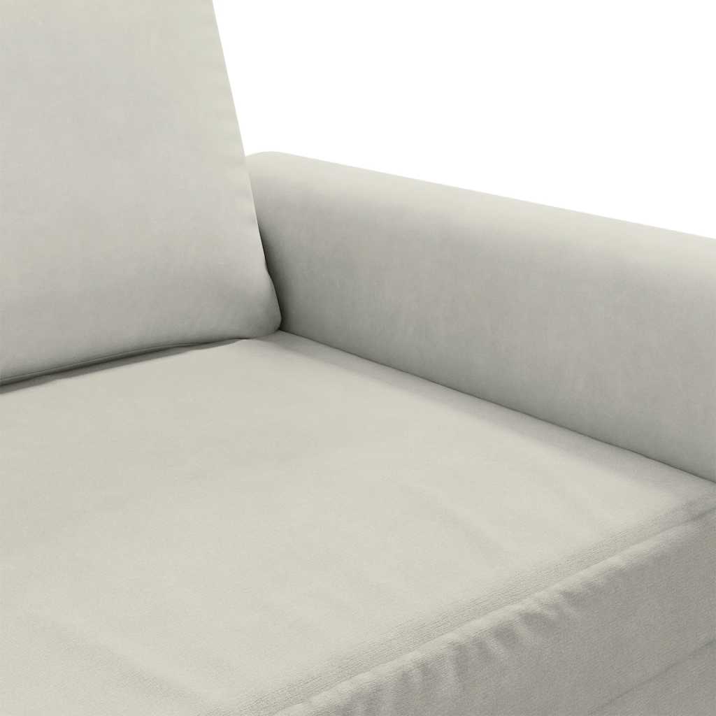 vidaXL Sofa 2-osobowa, kremowy, 120 cm, tapicerowana aksamitem