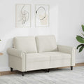 vidaXL Sofa 2-osobowa, kremowy, 120 cm, tapicerowana aksamitem