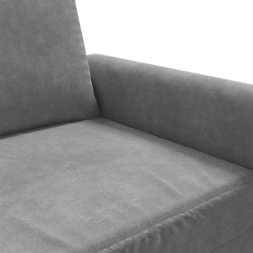 vidaXL Sofa 2-osobowa, ciemnoszary, 140 cm, tapicerowana aksamitem
