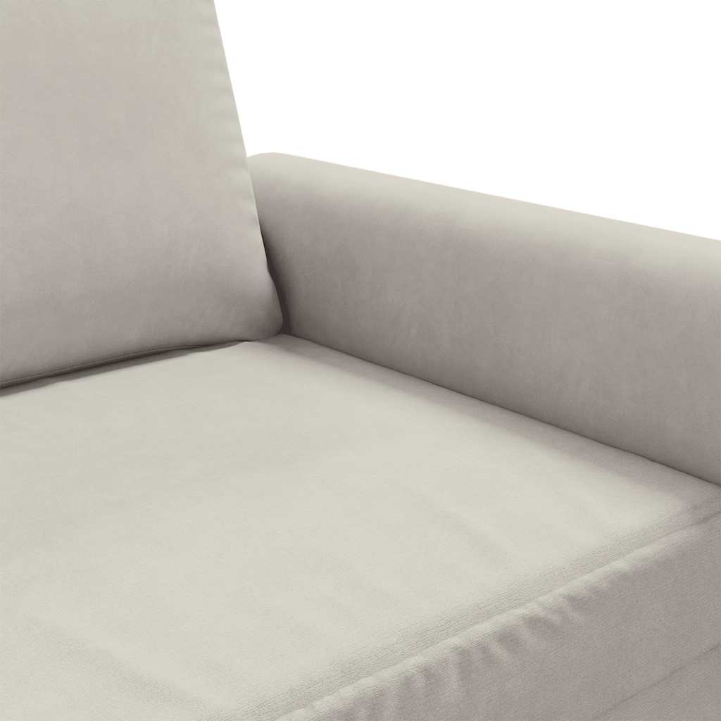 vidaXL Sofa 2-osobowa, kremowy, 140 cm, tapicerowana aksamitem