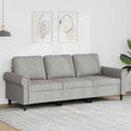vidaXL Sofa 3-osobowa, jasnoszara, 180 cm, tapicerowana aksamitem
