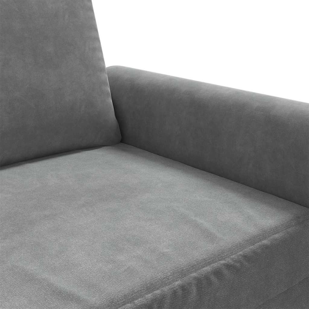 vidaXL Sofa 3-osobowa, ciemnoszara, 180 cm, obita aksamitem
