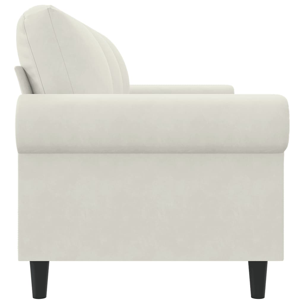 vidaXL Sofa 3-osobowa, kremowy, 180 cm, tapicerowana aksamitem