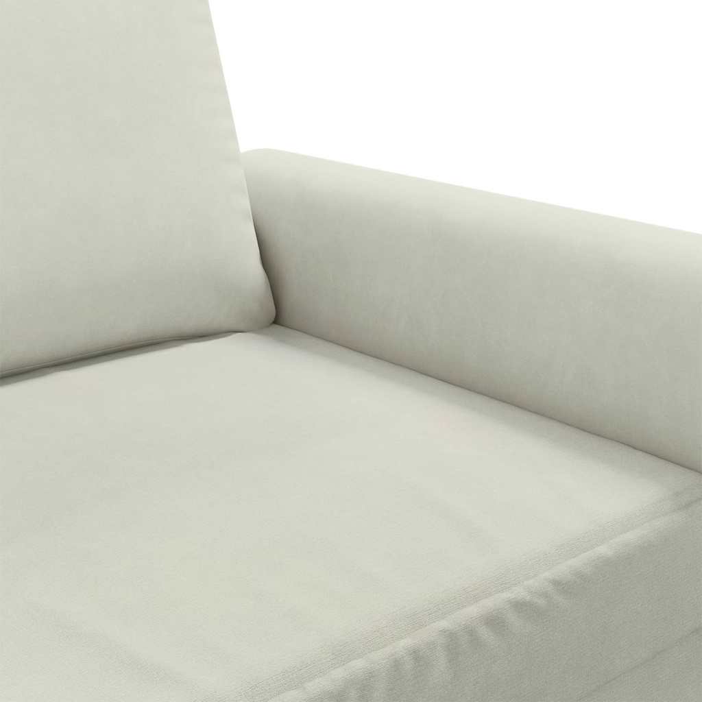 vidaXL Sofa 3-osobowa, kremowy, 180 cm, tapicerowana aksamitem