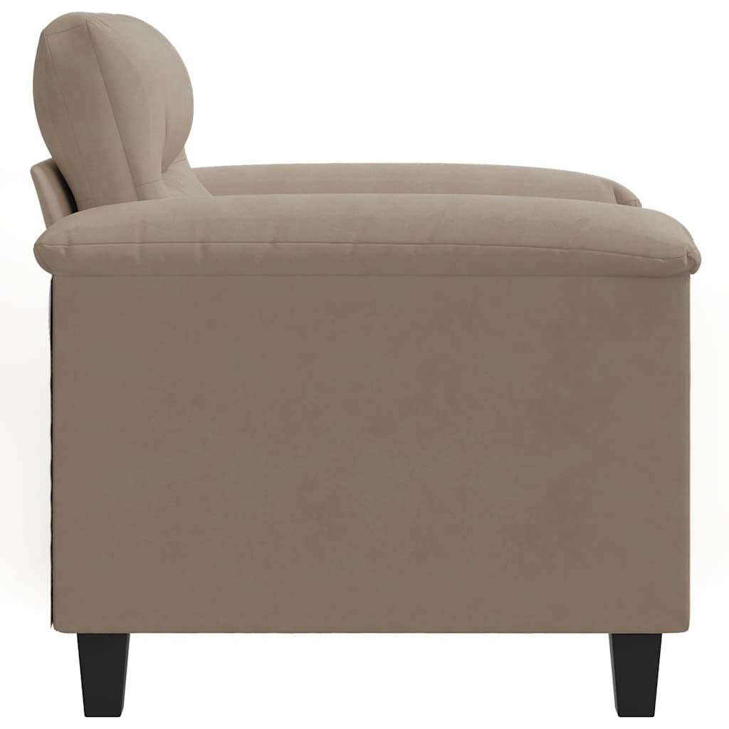 vidaXL Fotel, kolor taupe, 60 cm, obity mikrofibrą