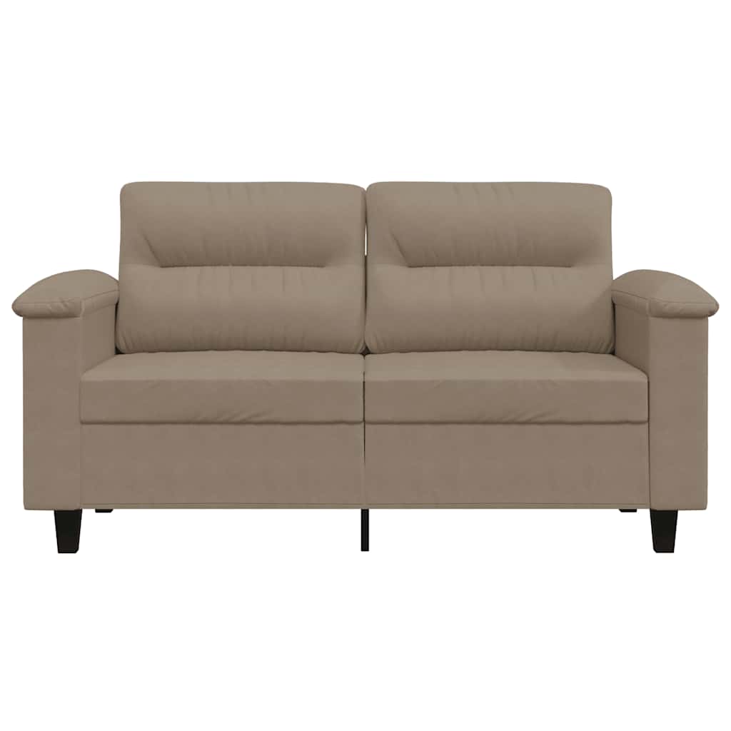 vidaXL Sofa 2-osobowa, kolor taupe, 120 cm,tapicerowana mikrofibrą