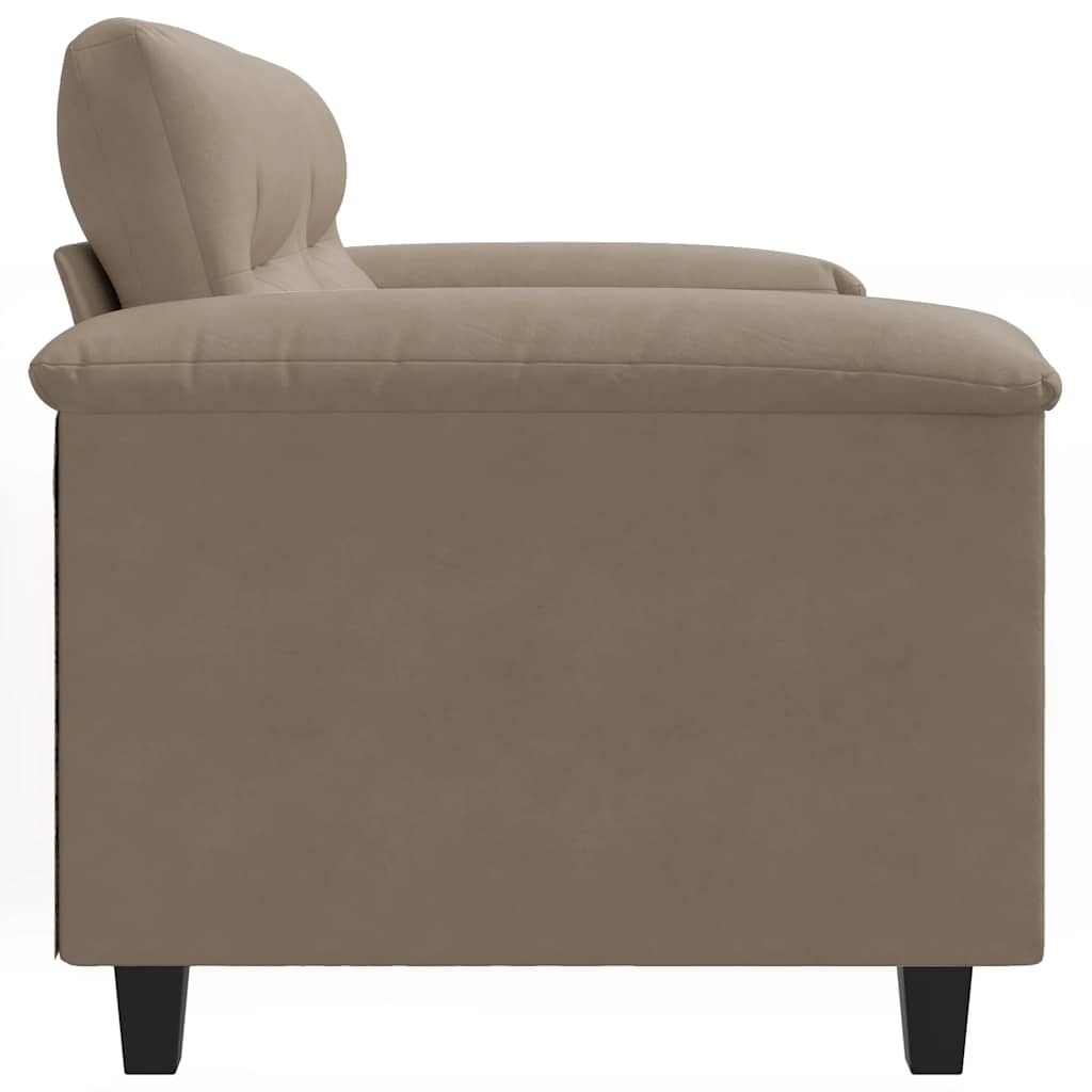 vidaXL Sofa 2-osobowa, kolor taupe, 120 cm,tapicerowana mikrofibrą