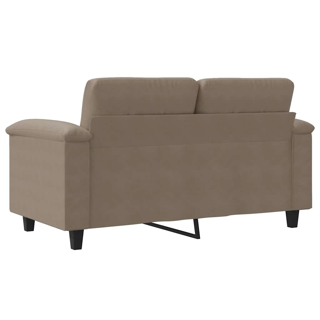 vidaXL Sofa 2-osobowa, kolor taupe, 120 cm,tapicerowana mikrofibrą