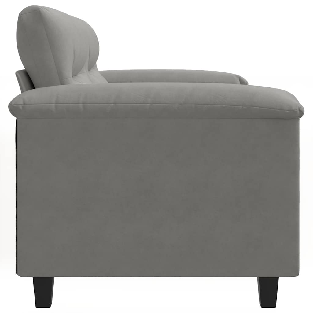 vidaXL Sofa 2-osobowa, ciemnoszara, 120 cm, tapicerowana mikrofibrą