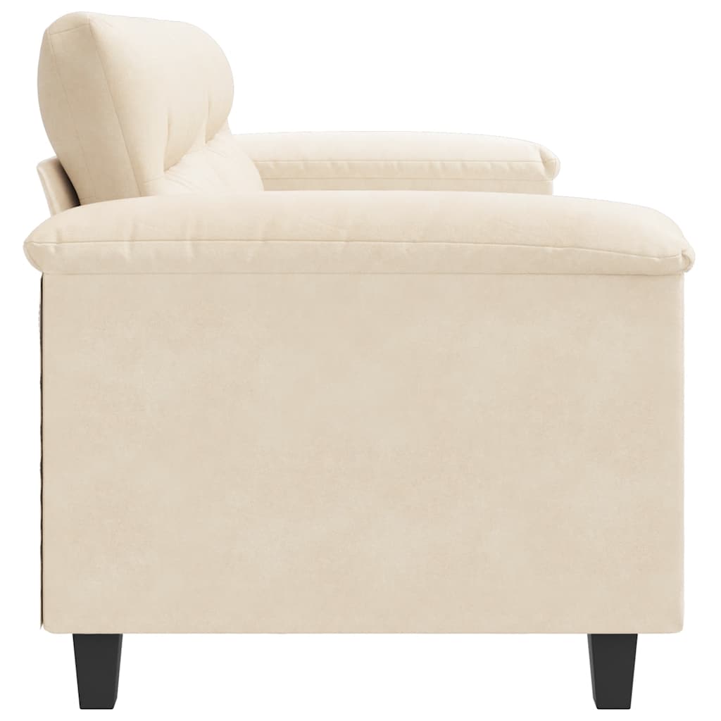 vidaXL Sofa 2-osobowa, beżowy, 140 cm, tapicerowana mikrofibrą