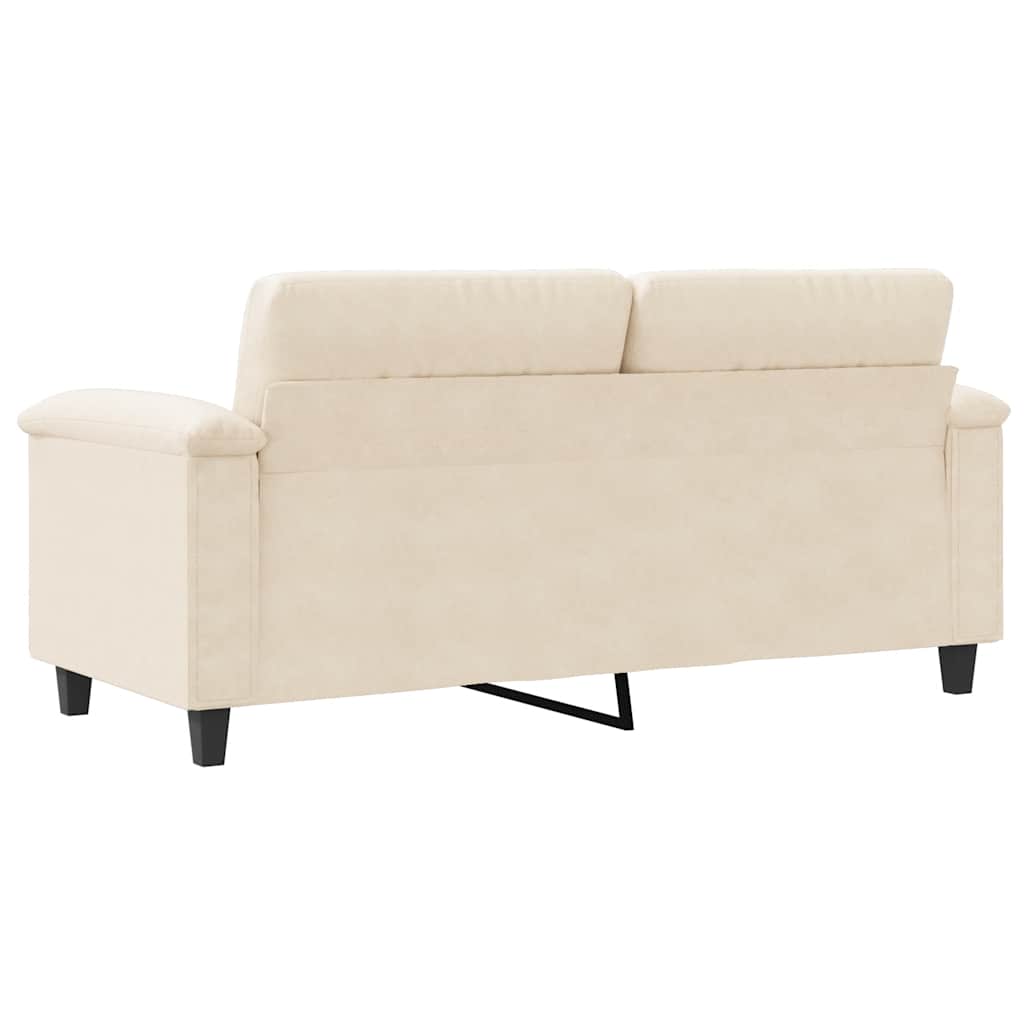 vidaXL Sofa 2-osobowa, beżowy, 140 cm, tapicerowana mikrofibrą