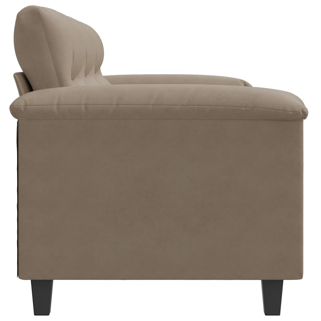 vidaXL 3-osobowa sofa, taupe, 180 cm, tapicerowana mikrofibrą