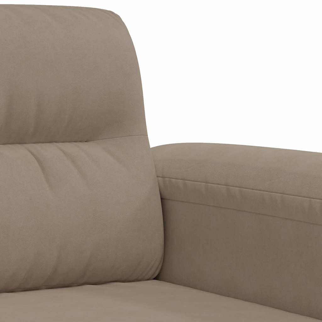 vidaXL 3-osobowa sofa, taupe, 180 cm, tapicerowana mikrofibrą