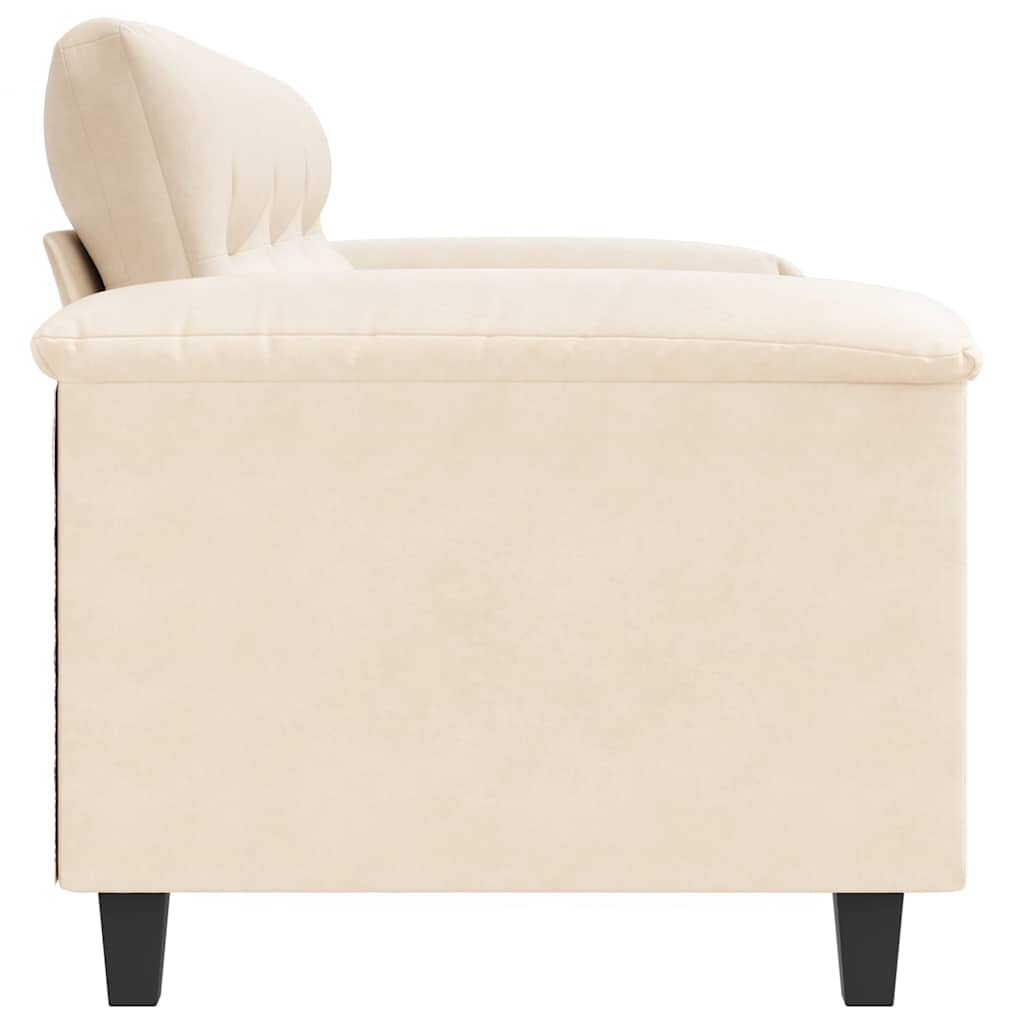 vidaXL 3-osobowa sofa, beżowy, 180 cm, tapicerowana mikrofibrą