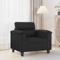 vidaXL Fotel, czarny, 60 cm, obity sztuczną skórą